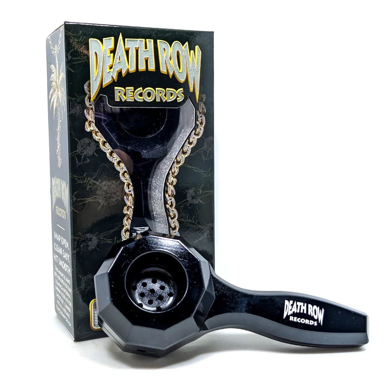 Death Row Records (Hand Pipe) 4.4" Metal 2pc Easy Cleanin with packaging