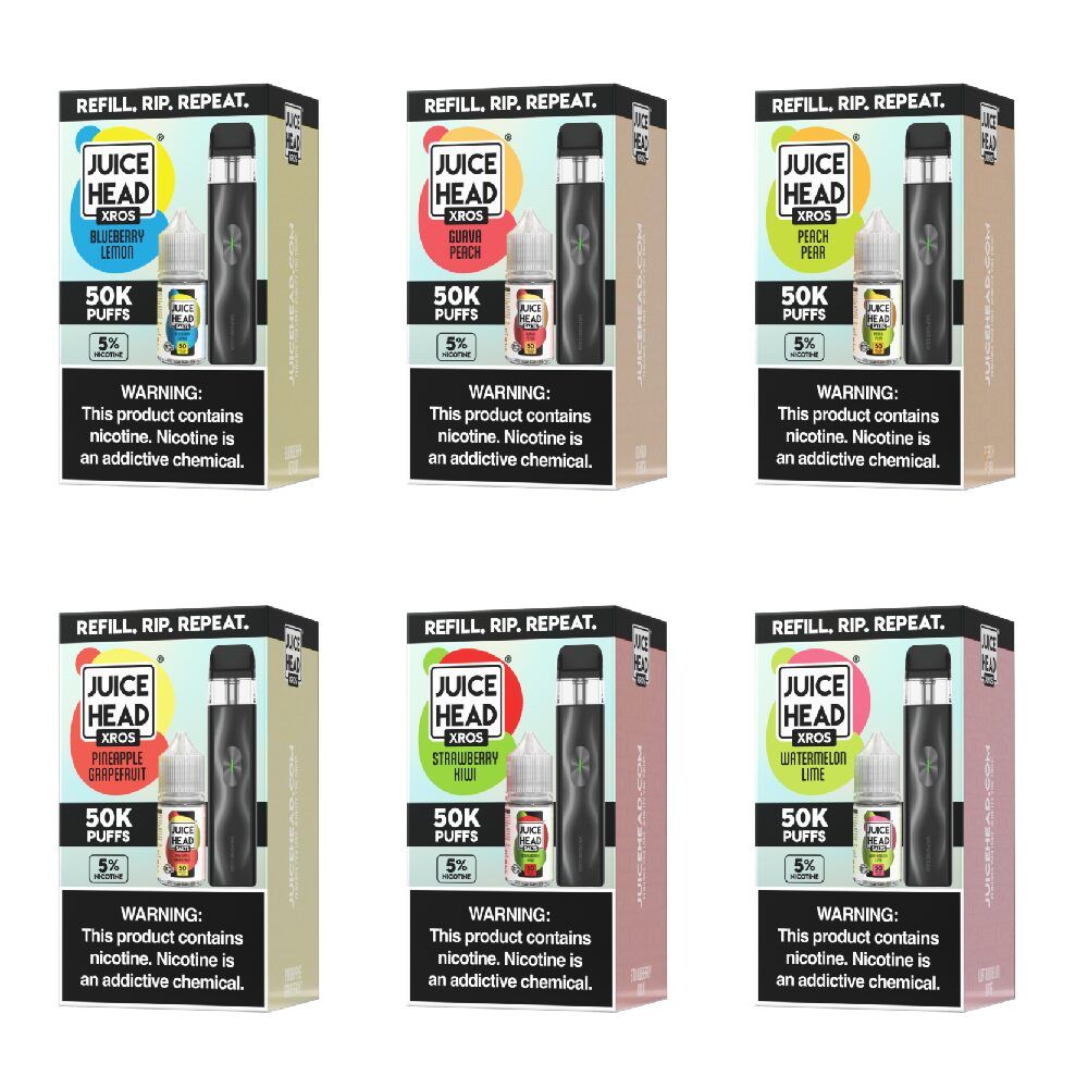 Vaporesso XROS 4 Mini Pod Kit + Juice Head 30mL (Collab Bundle) Group Photo