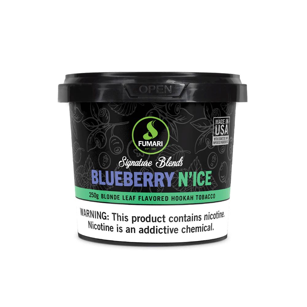 Fumari Signature Blend Hookah Tobacco – 250g Jar blueberry n ice