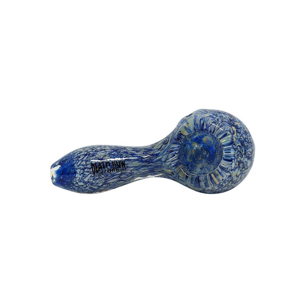 Death Row Records (Hand Pipe) 3.75" US Color Frit Spoon Blue