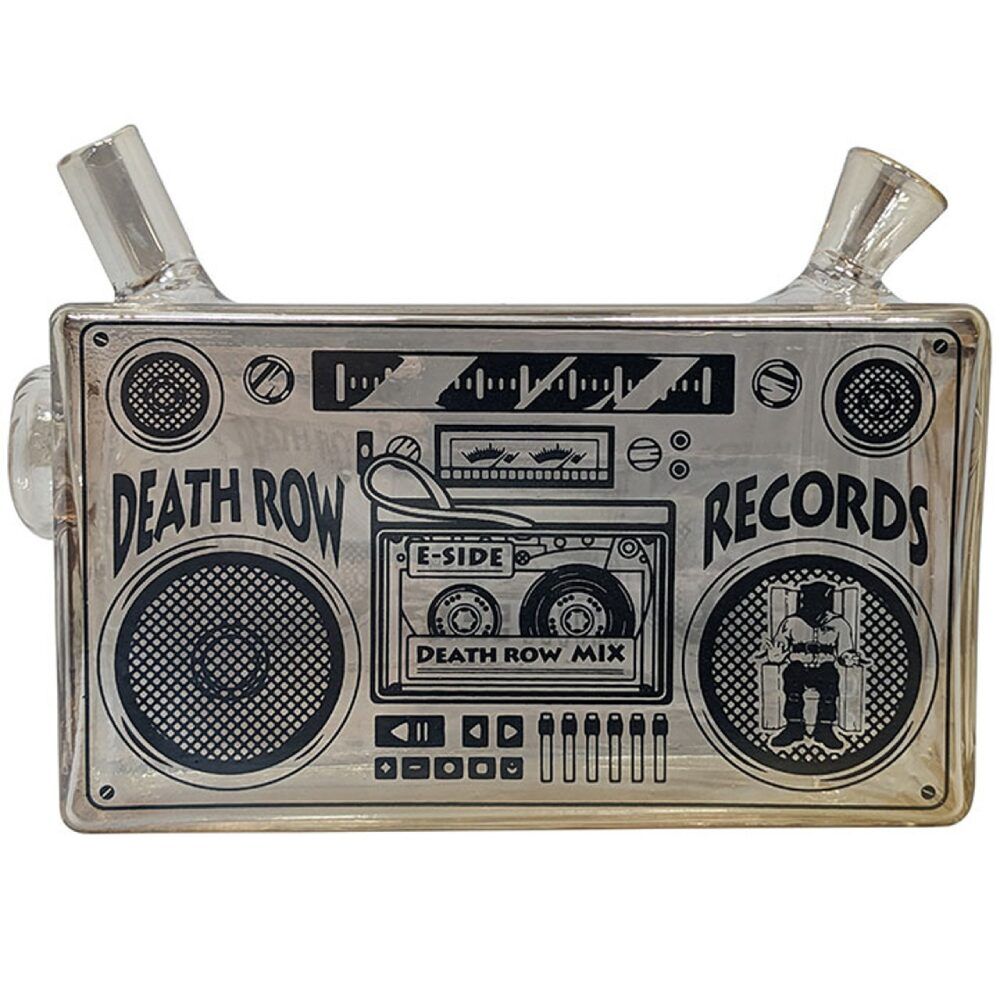 Death Row Records (Water Pipe) 5" Boom Box Blunt Bubbler Gold