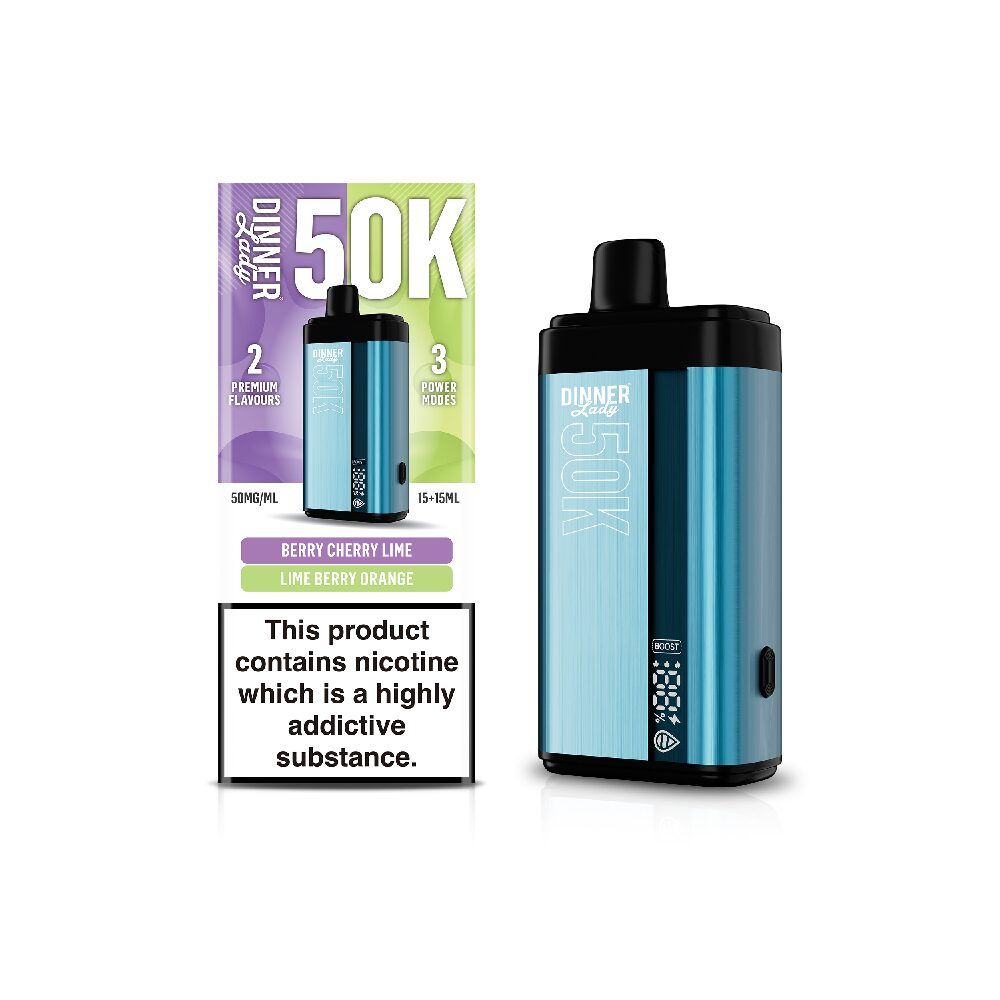 Dinner Lady 50K Disposable 15 mL 15 mL Berry Cherry Lime + 15mL Lime Berry Orange with packaging