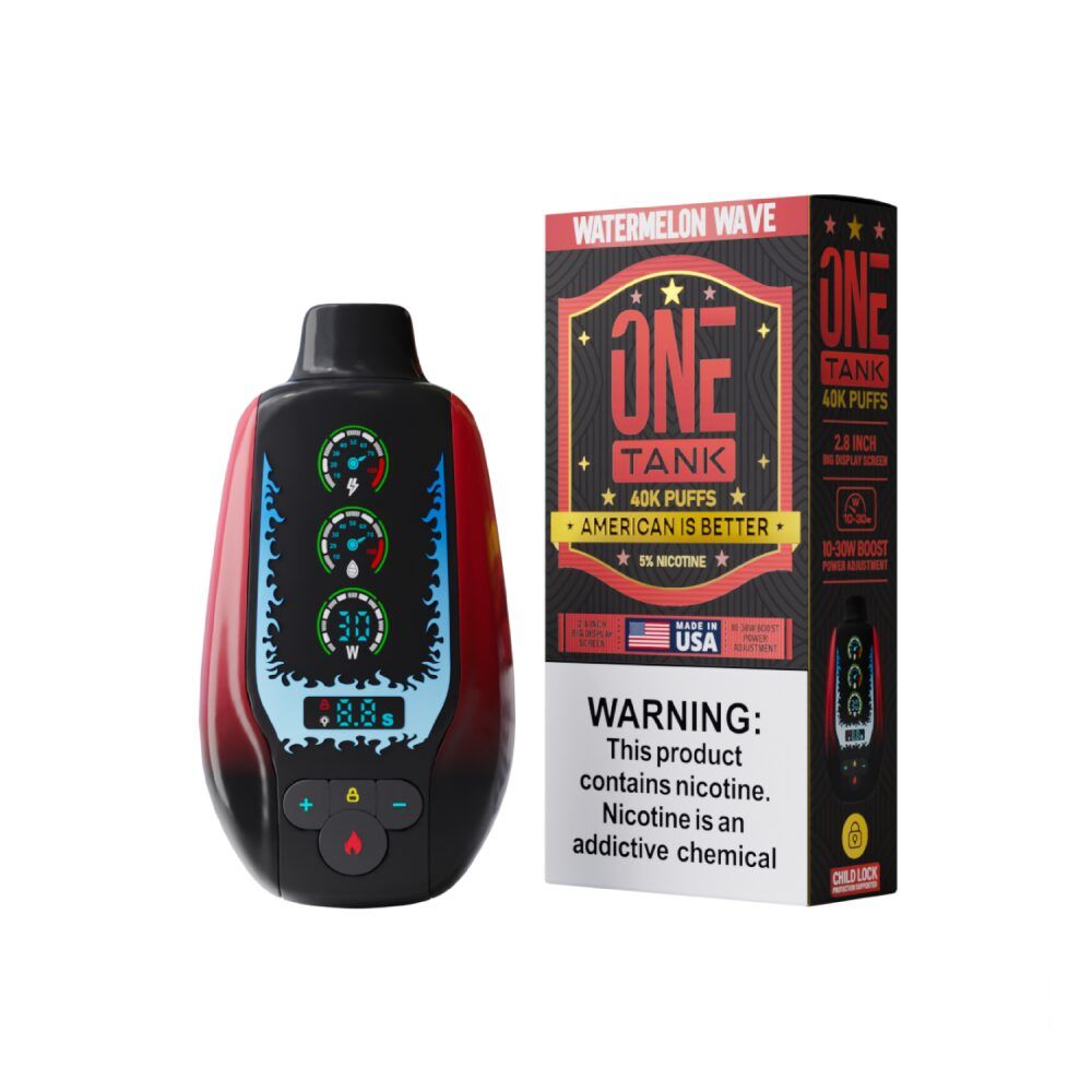 One Tank 40K Disposable Watermelon Wave with packaging