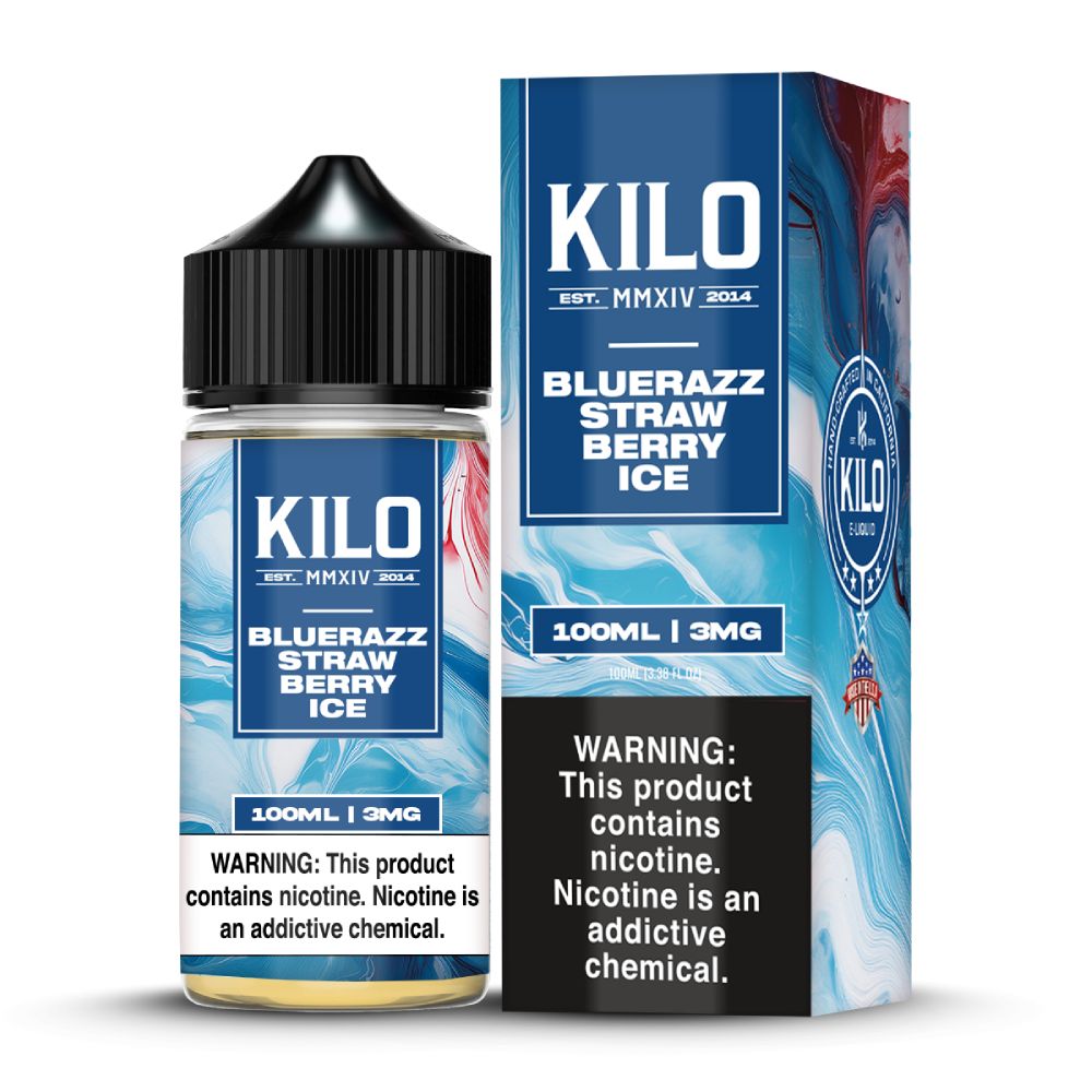 KILO - Bluerazz Strawberry Ice - 100mL with packaging