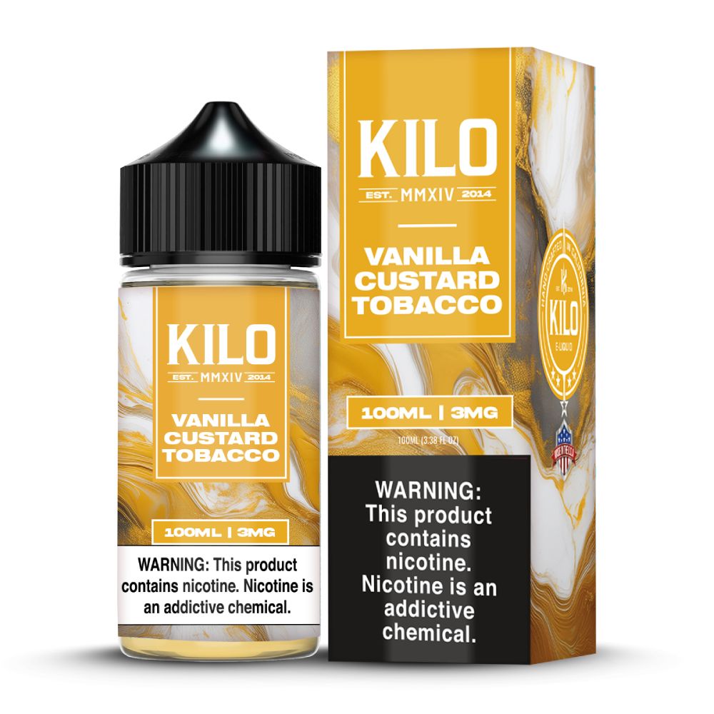 KILO - Vanilla Custard Tobacco - 100mL with packaging