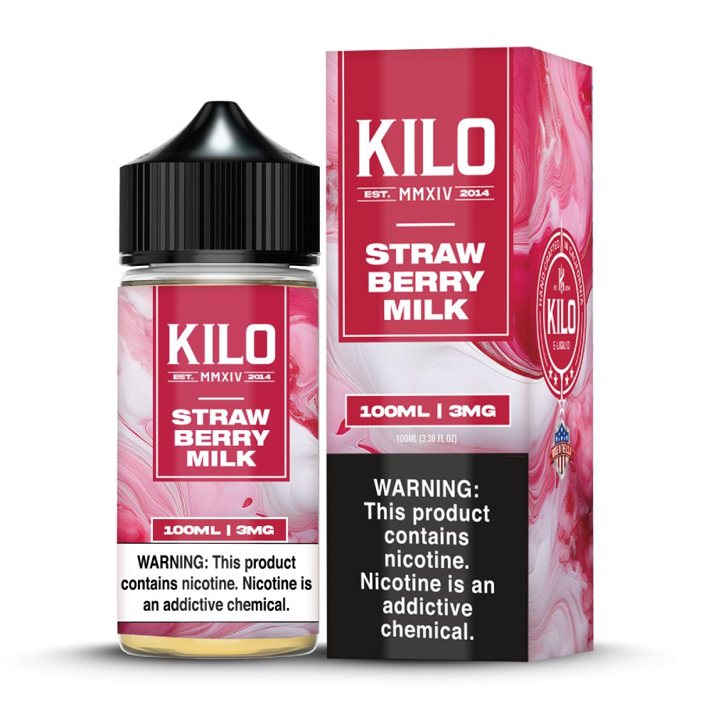 KILO - Strawberry Milk - 100mL with packaging