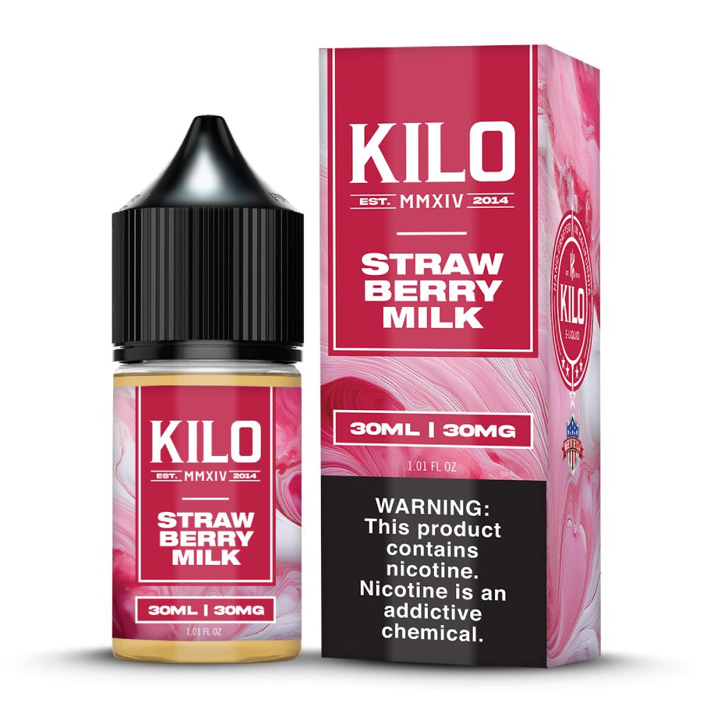 KILO - Strawberry Milk - 30mL Salts with packaging