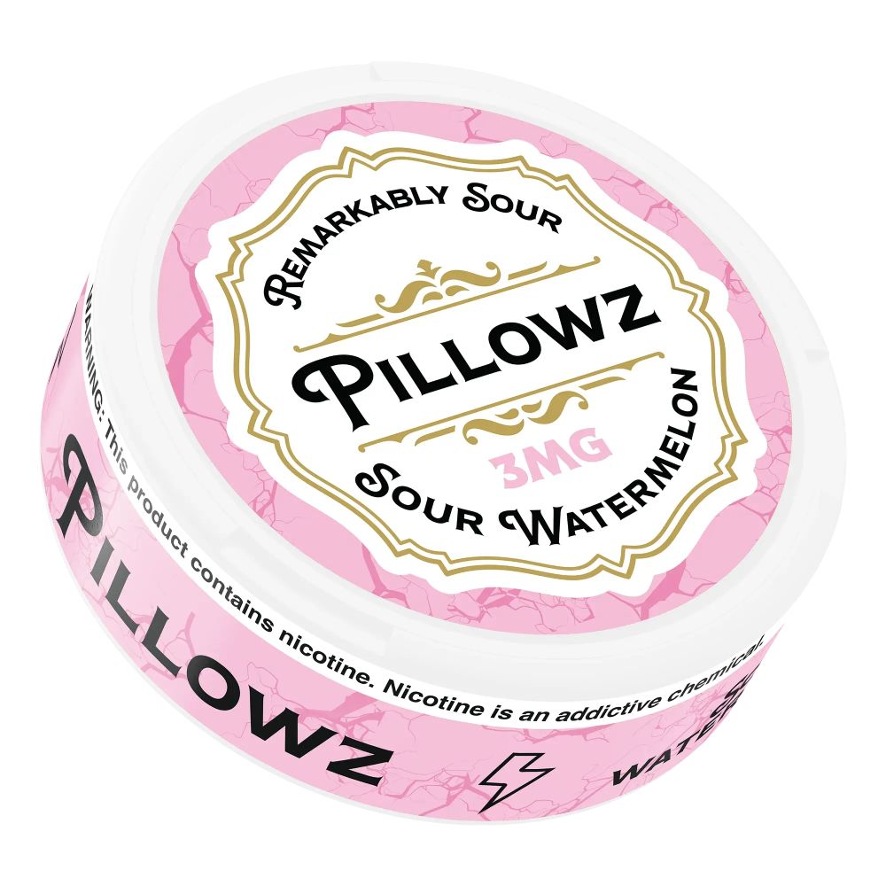 Pillowz TFN Nicotine Pouches (5-Pack) Sour Watermelon 3mg packaging
