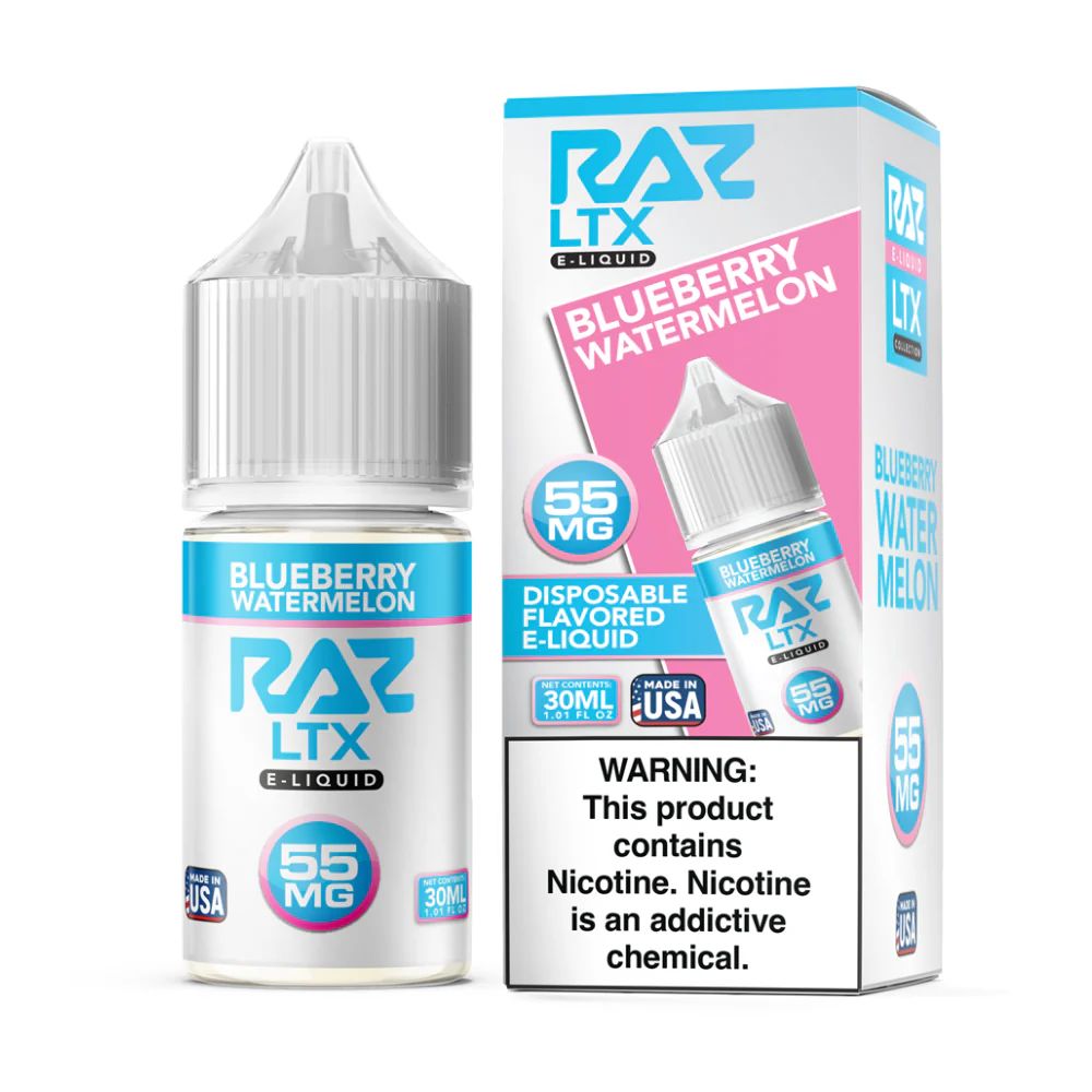 RAZ LTX - Blueberry Watermelon - 30mL Salts with packaging