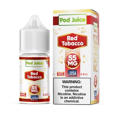 Pod Juice - Red Tobacco - 30mL Salts with packaging