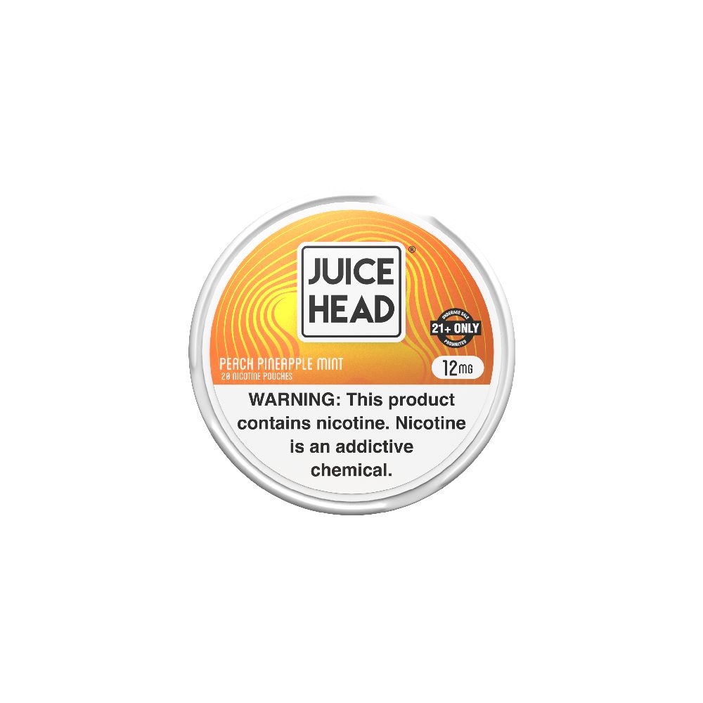 Juice Head Nicotine Pouches (20ct Can) Peach Pineapple Mint 12mg