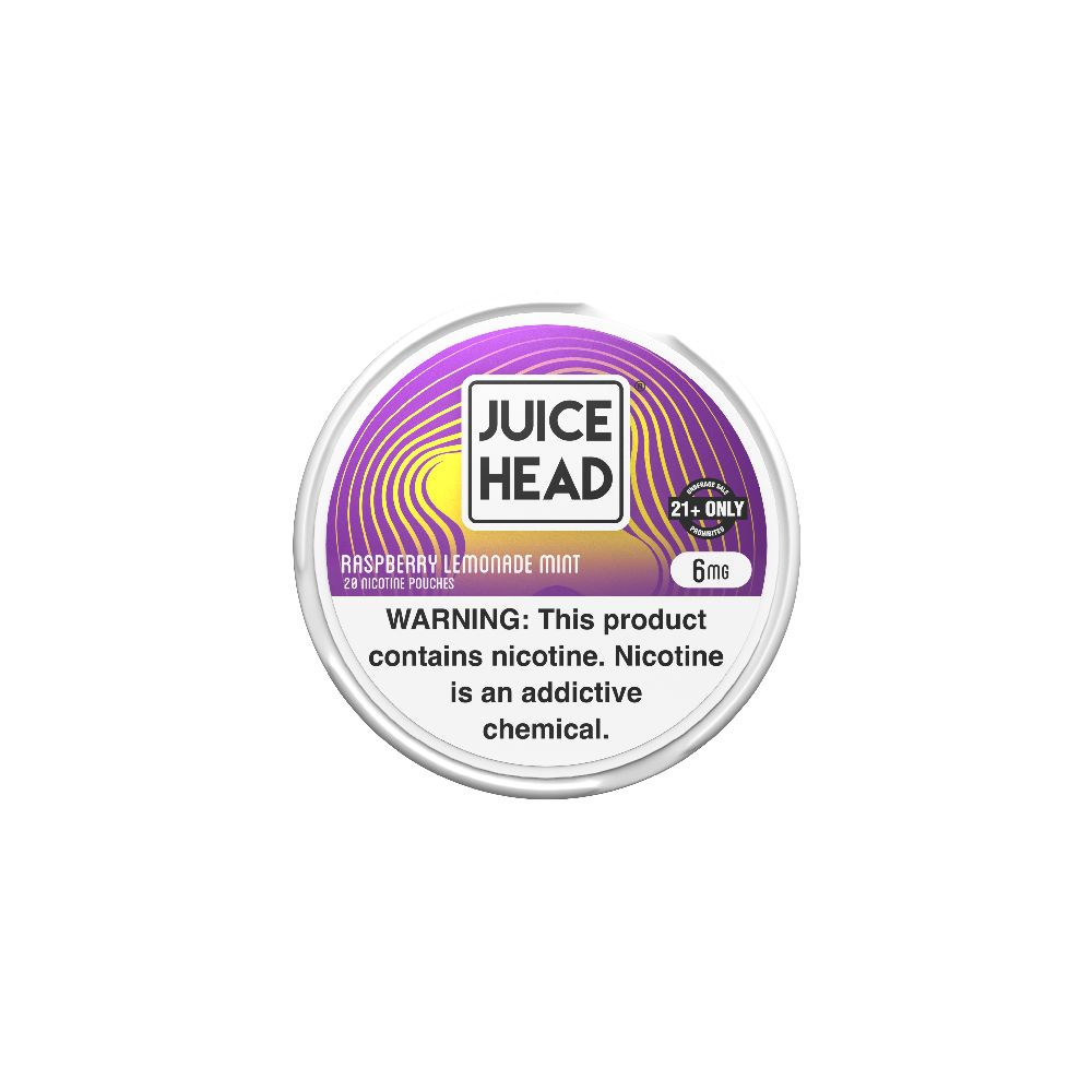 Juice Head Nicotine Pouches (20ct Can) Raspberry Lemonade Mint 6mg