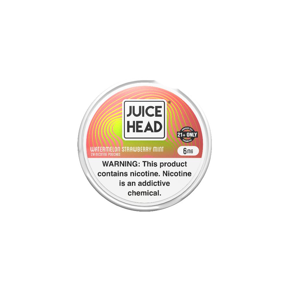 Juice Head Nicotine Pouches (20ct Can) Watermelon Strawberry Mint 6mg