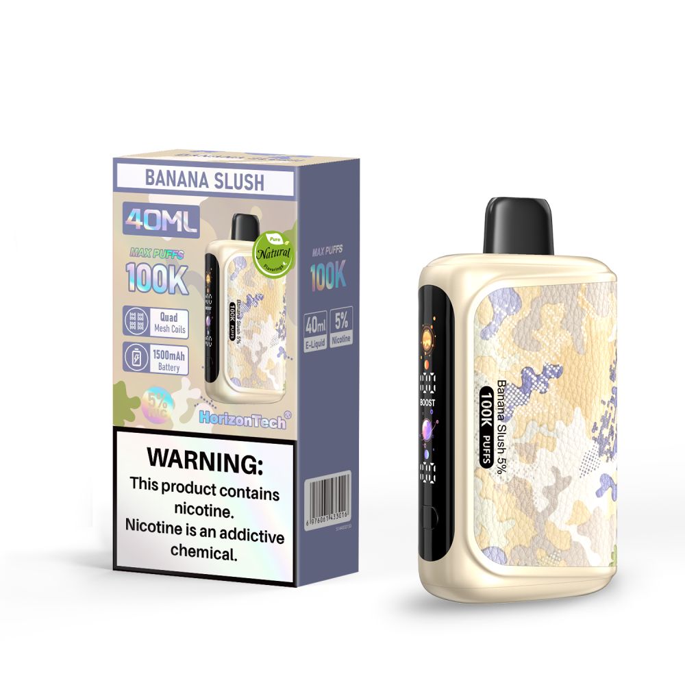 Horizon 100K Disposable Banana Slush with packaging