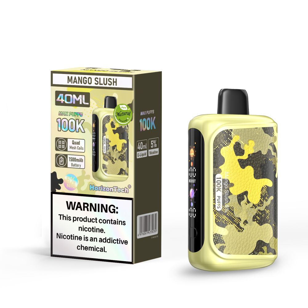 Horizon 100K Disposable Mango Slush with packaging