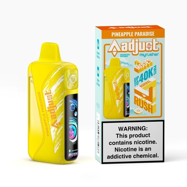 Adjust MyRusher 40K Disposable pineapple paradise with packaging