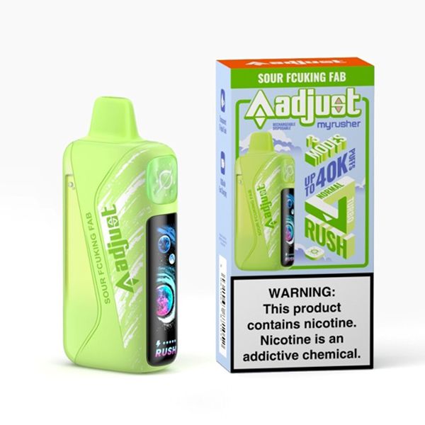 Adjust MyRusher 40K Disposable sour fcuking fab with packaging