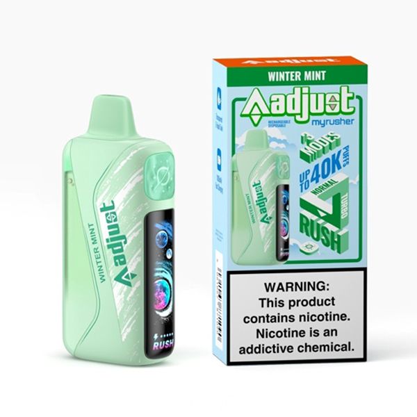 Adjust MyRusher 40K Disposable winter mint with packaging