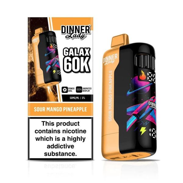Dinner Lady Galax 60K Disposable sour mango pineapple with packaging