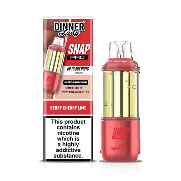 Dinner Lady Snap Pro 35K Disposable Pod berry cherry lime with packaging