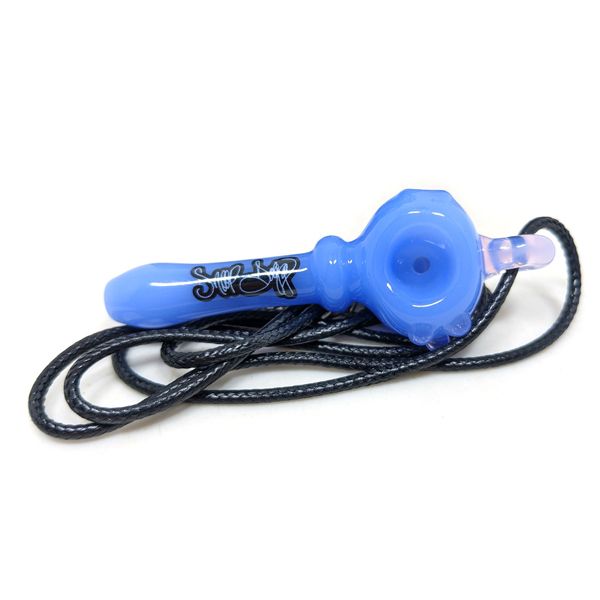 Dogg Lbs (Hand Pipe) Everyday 3" Necklace Spoon slyme blue with packaging