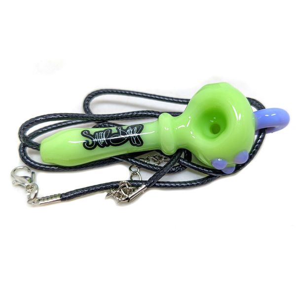 Dogg Lbs (Hand Pipe) Everyday 3" Necklace Spoon slyme green with packaging