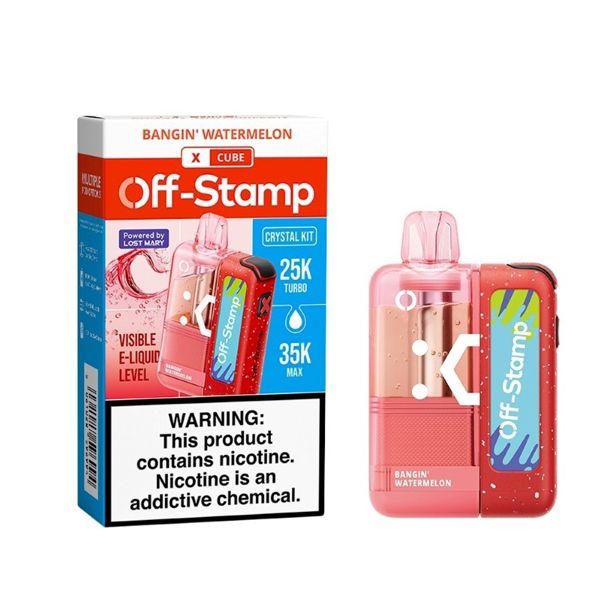 Off Stamp X Cube 35K Disposable Kit (Crystal Dispo + Power Dock) bangin watermelon with packaging
