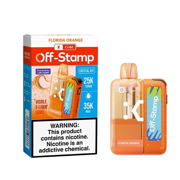 Off Stamp X Cube 35K Disposable Kit (Crystal Dispo + Power Dock) florida orange with packaging