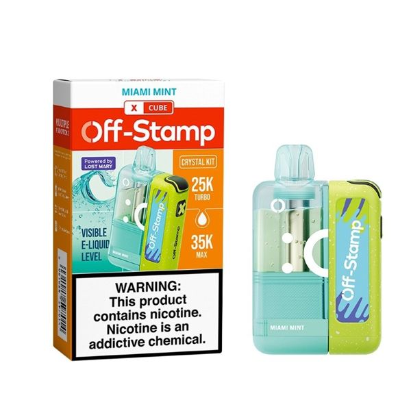 Off Stamp X Cube 35K Disposable Kit (Crystal Dispo + Power Dock) miami mint with packaging