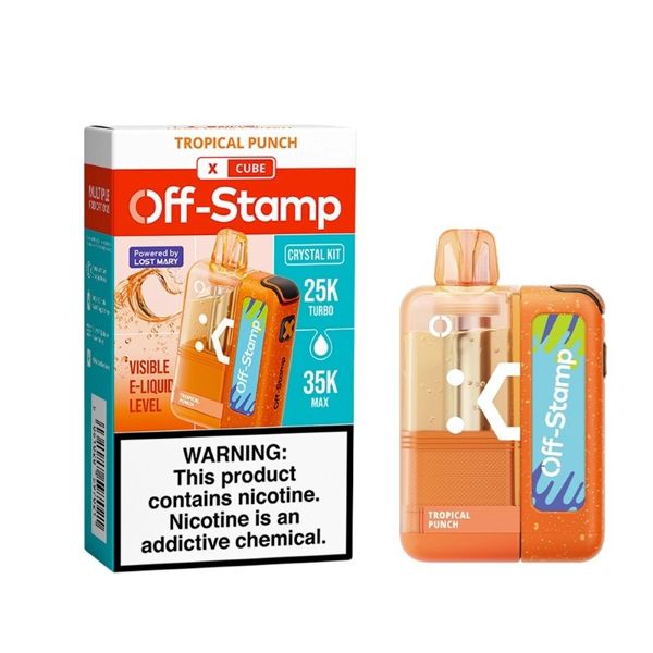 Off Stamp X Cube 35K Disposable Kit (Crystal Dispo + Power Dock) tropical punch with packaging