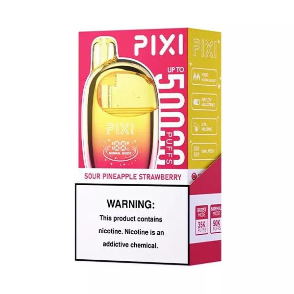PIXI 50K Disposable sour pineapple strawberry packaging