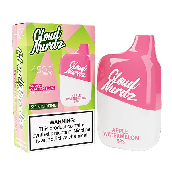 Cloud Nurdz 4500 Puffs Disposable | 12mL Apple Watermelon