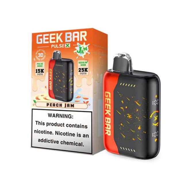 Geek Bar Pulse X LE 25K Disposable -Peach Jam with packaging