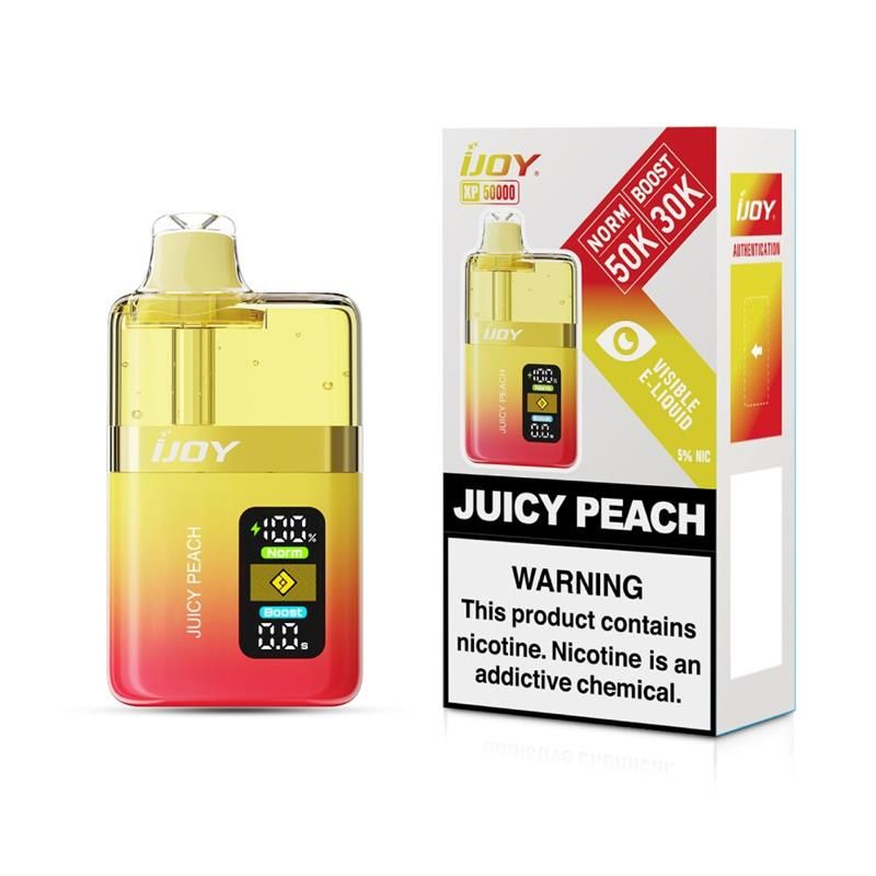 iJoy XP50000 Disposable - Juicy Peach with packaging