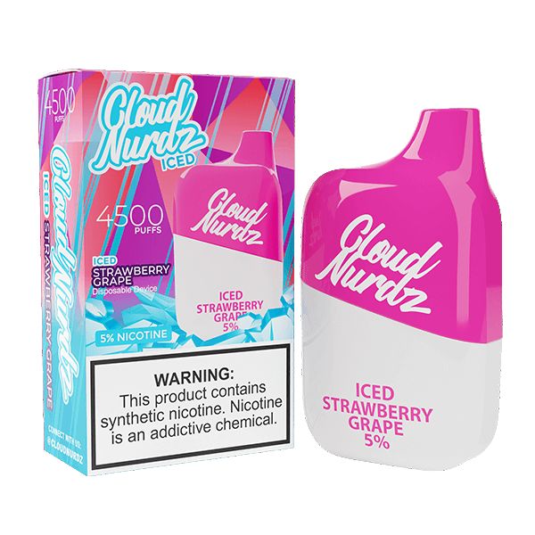 Cloud Nurdz 4500 Puffs Disposable | 12mL Iced Strawberry Grape