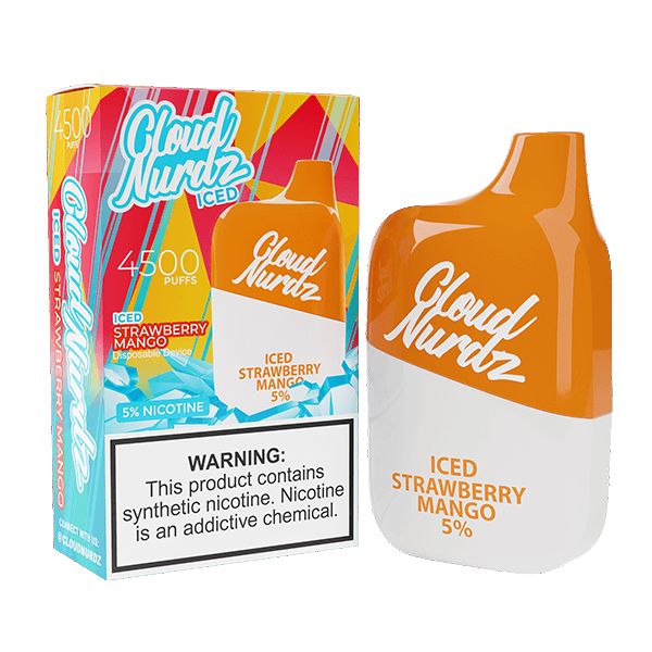 Cloud Nurdz 4500 Puffs Disposable | 12mL Iced Strawberry Mango