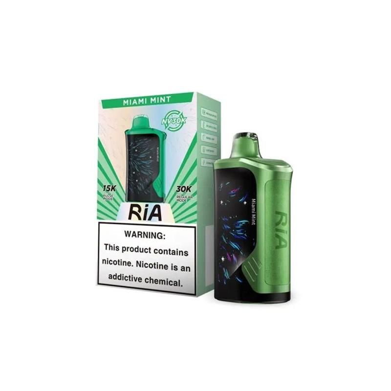Geek Bar RIA NV30K Disposable - Miami Mint with packaging