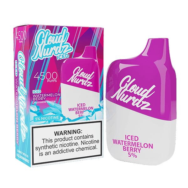 Cloud Nurdz 4500 Puffs Disposable | 12mL Iced Watermelon Berry