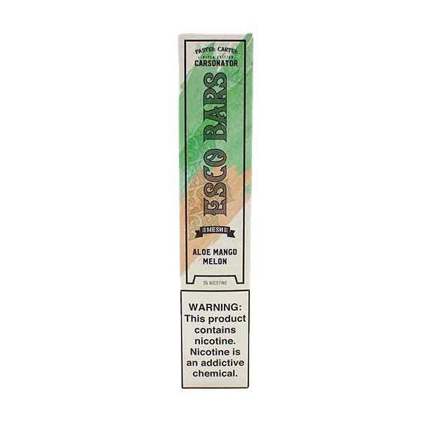 Esco Bars Carsonator Mesh Disposable | 2500 Puffs | 6mL Aloe Mango MelonPackaging