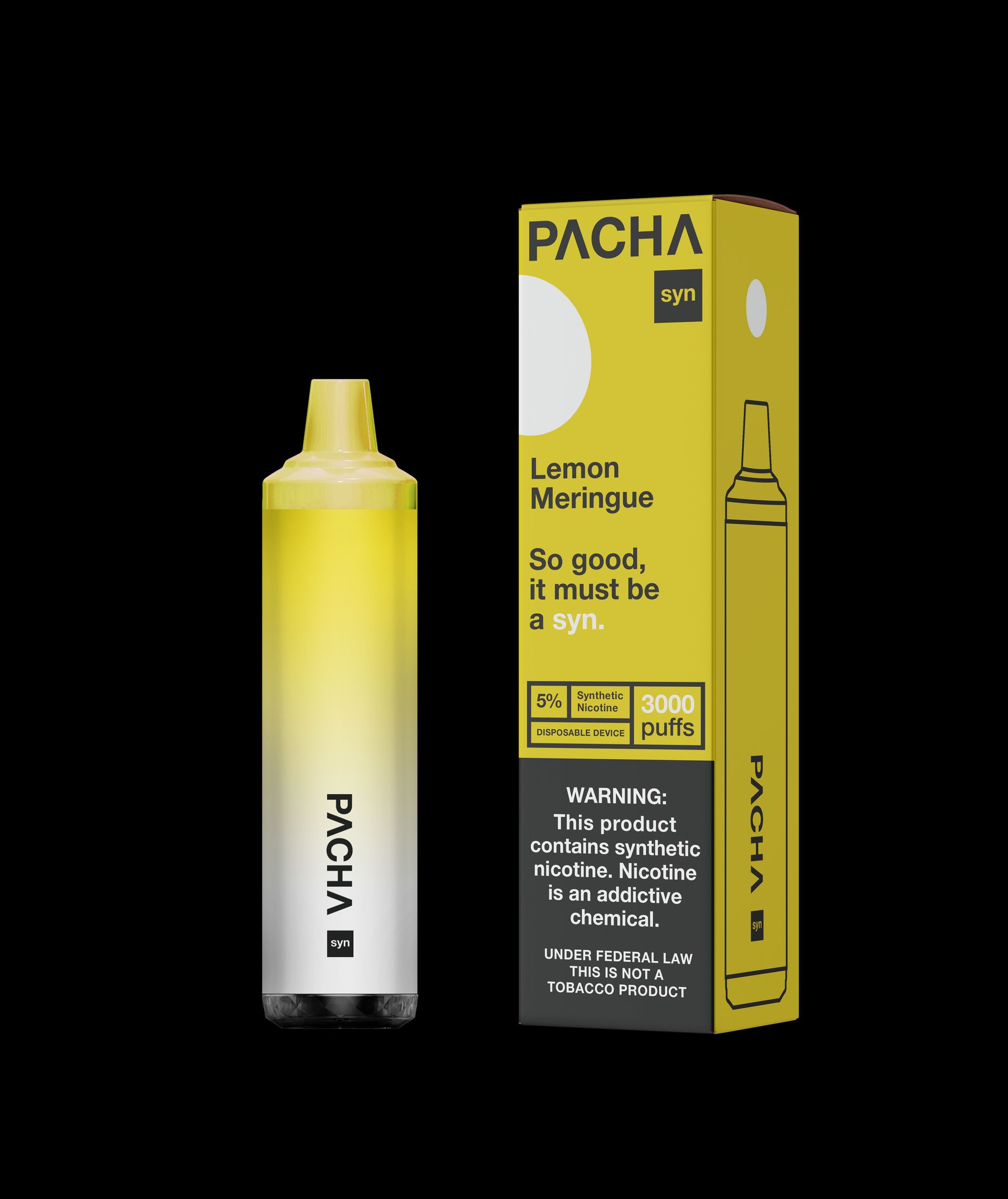 Pachamama Syn Disposable | 3000 Puffs | 8mL Lemon Meringue with Packaging