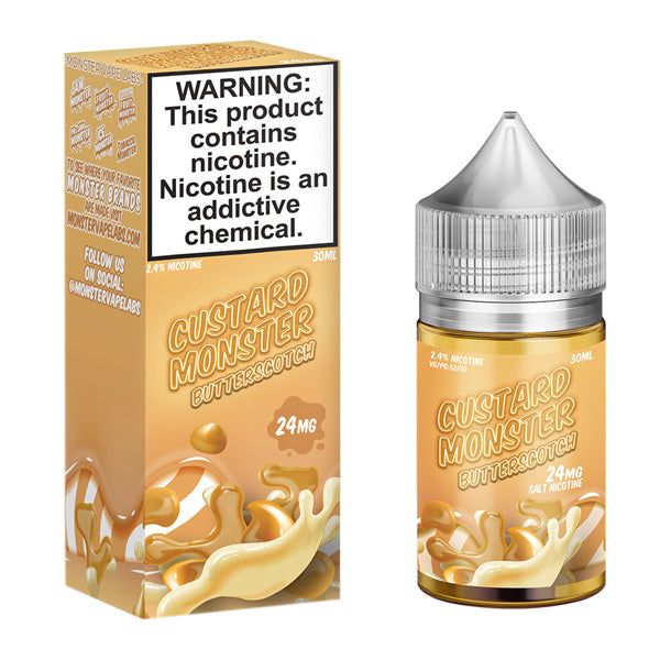 Butterscotch by Custard Monster Salts 30mL with Packaging