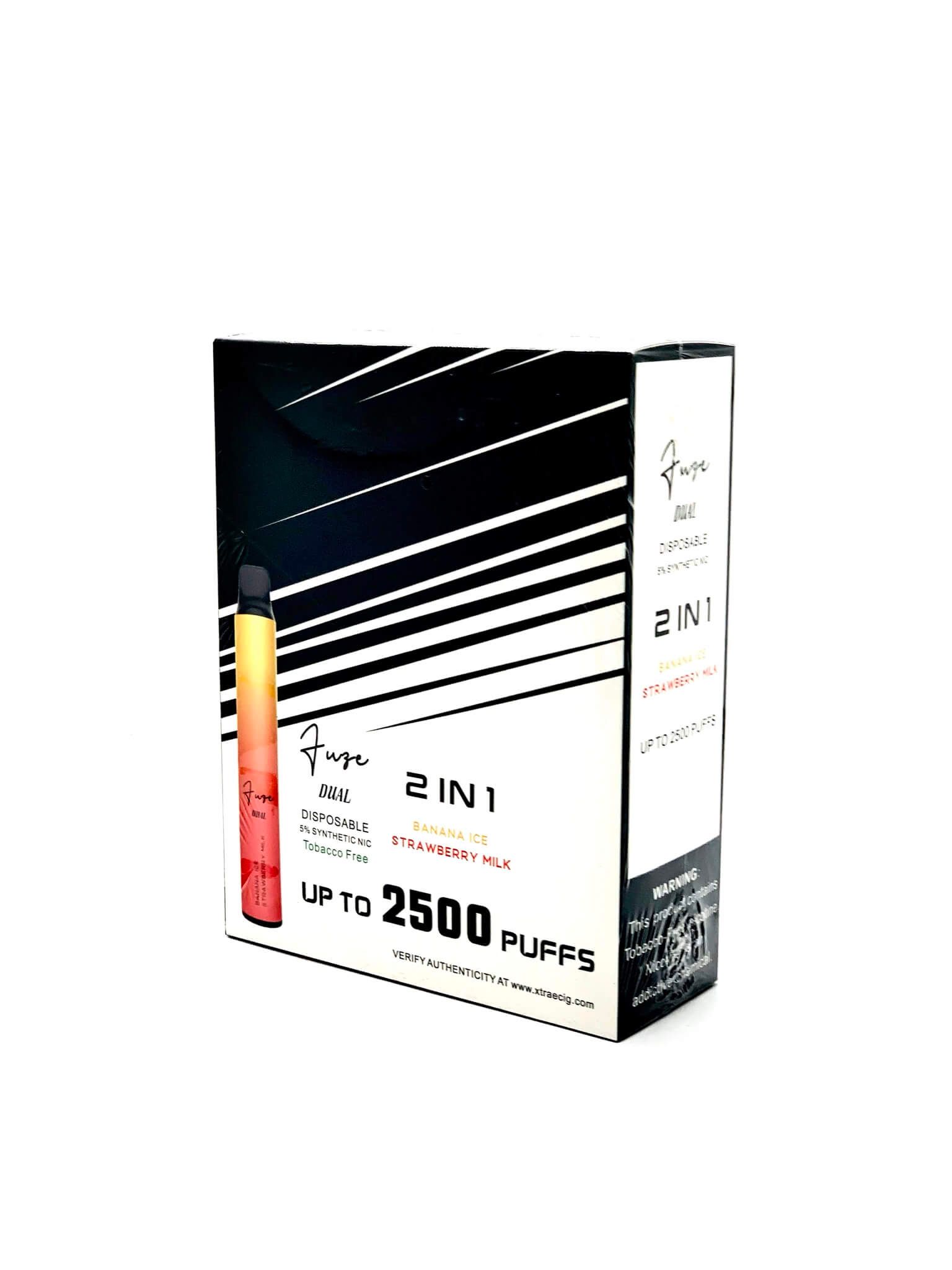 Fuze Dual Disposable | 2500 Puffs | 7mL Banana Ice Strawberry Milk packaging