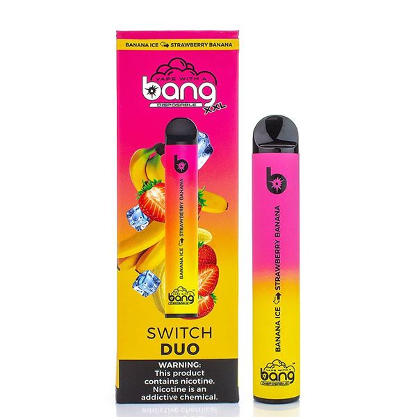 Bang XXL Switch Duo Disposable Device (Individual) - 2500 Puffs Banana Ice Strawberry Banana with Packaging