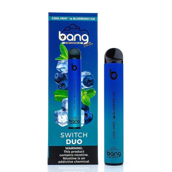 Bang XXL Switch Duo Disposable Device (Individual) - 2500 Puffs Cool Mint Blueberry Ice with Packaging