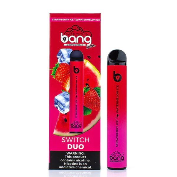 Bang XXL Switch Duo Disposable Device (Individual) - 2500 Puffs Strawberry Ice Watermelon Ice with Packaging