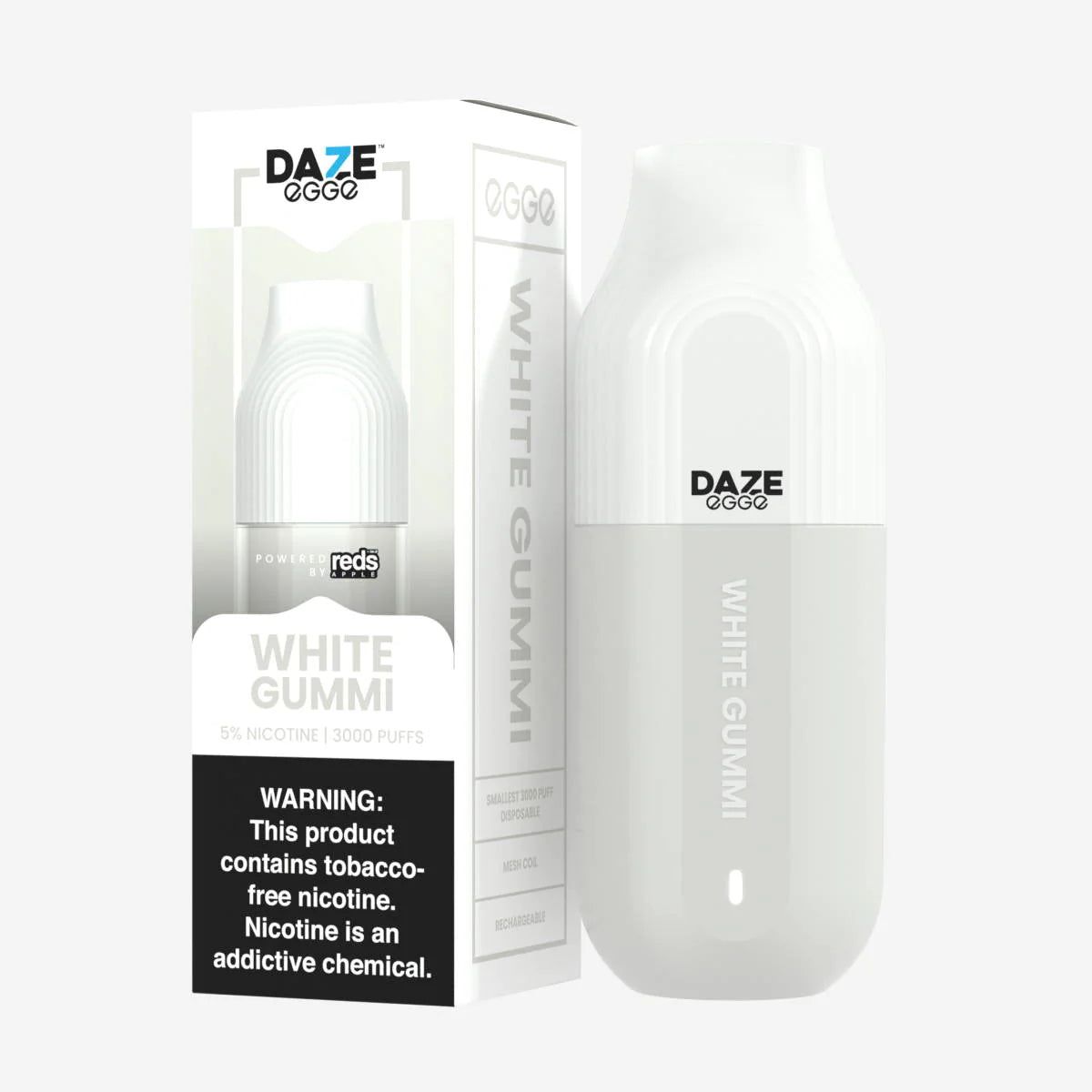 Daze Egge Disposable | 3000 Puffs | 7mL White Gummy with Packaging