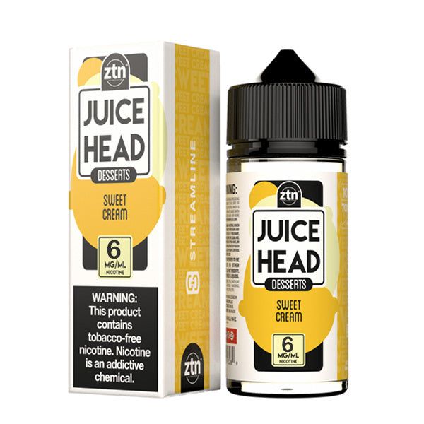 Juice Head Sweet Cream SubOhm Vape Liquid 100mL 6mg bottle with Packaging