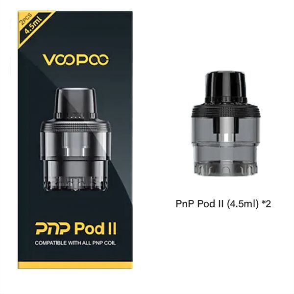 VooPoo PnP Replacement Pods 2-Pack - Pnp Pod Ii 4.5ml with packaging