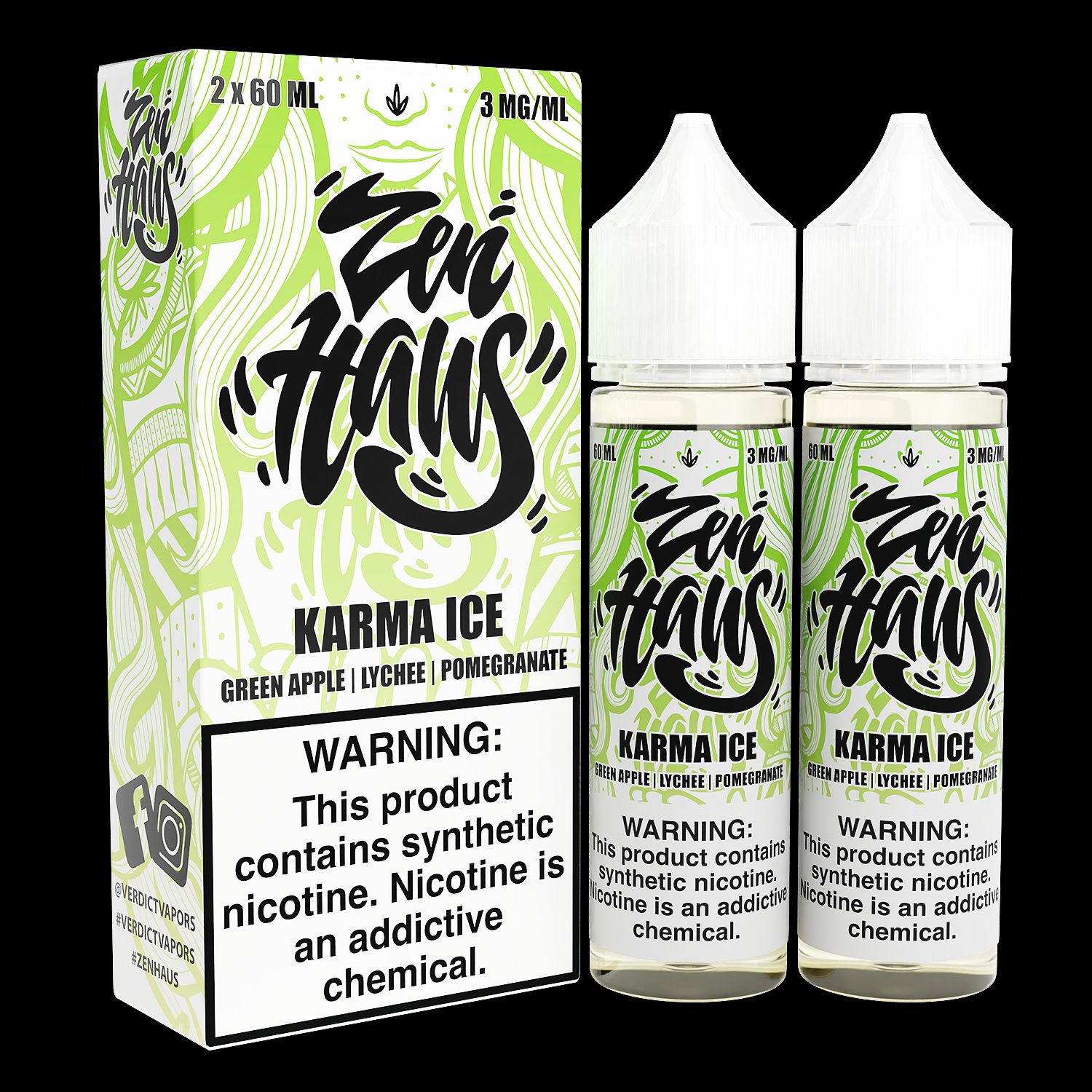 Zen Haus Ice by Zen Haus Series 2x60mL with Packaging