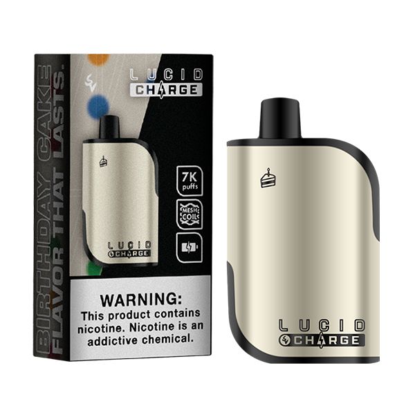 Lucid Charge Disposable | 7000 Puffs | 14mL | 5% Birthday Cake with Packaging